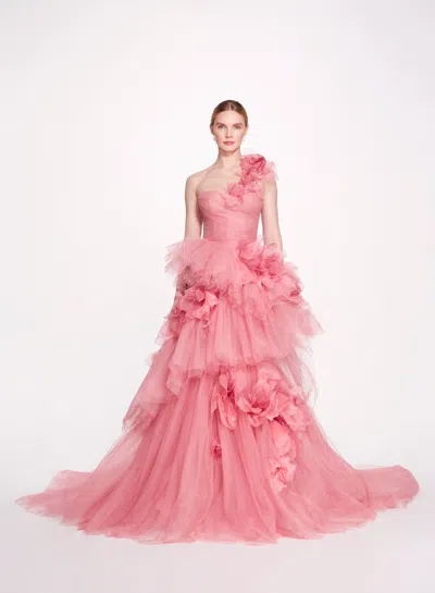 Marchesa Sweetheart Tiered Ballgown