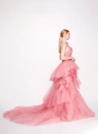 Marchesa Sweetheart Tiered Ballgown