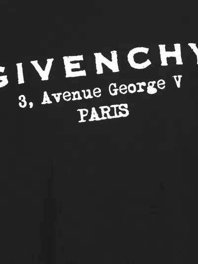 Givenchy Black Cotton Jersey Crewneck T-shirt In Multi