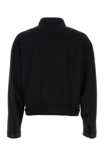 Dsquared2 Dsquared Men Black Wool Blend Wool Jean Jacket In Black