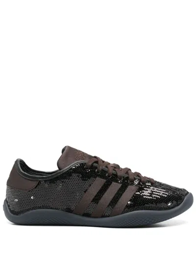 Adidas Originals Adidas X Wales Bonner Karintha Lo Sequin Brown In Black