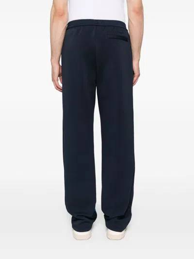 Adidas Originals Adidas X Wales Bonner Navy Blue Activewear Pants With Elasticized Waistband In Blue