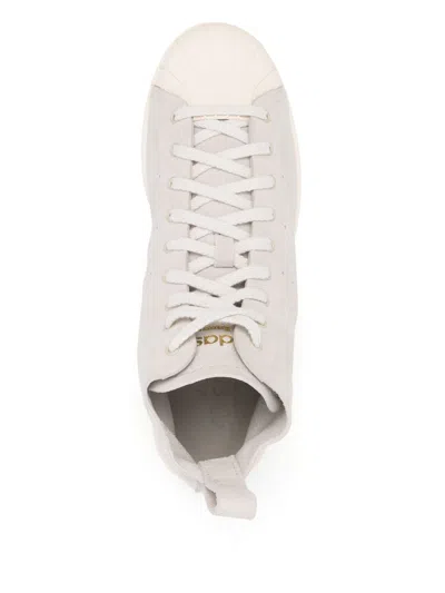 Adidas Originals Adidas X Wales Bonner Superstar Hi White In Gray