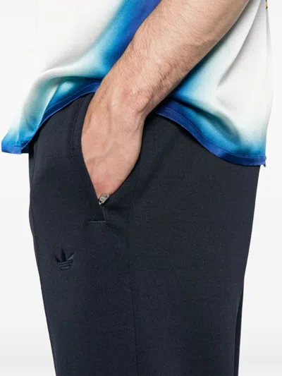 Adidas Originals Adidas X Wales Bonner Navy Blue Activewear Pants With Elasticized Waistband In Blue