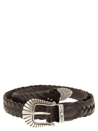 Alberto Luti Braided Leather Belt