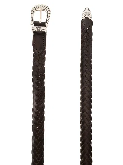 Alberto Luti Braided Leather Belt