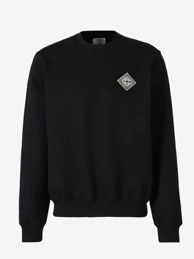 Casablanca Long-sleeved Sweater In Black