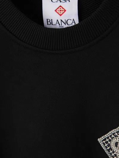 Casablanca Long-sleeved Sweater In Black
