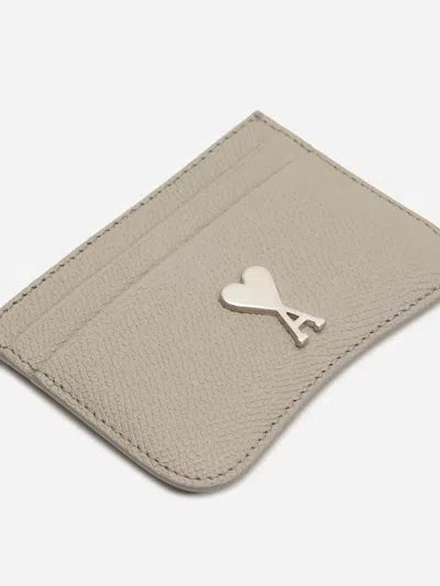 Ami Alexandre Mattiussi Ami Paris Paris Paris Card Holder In Brown