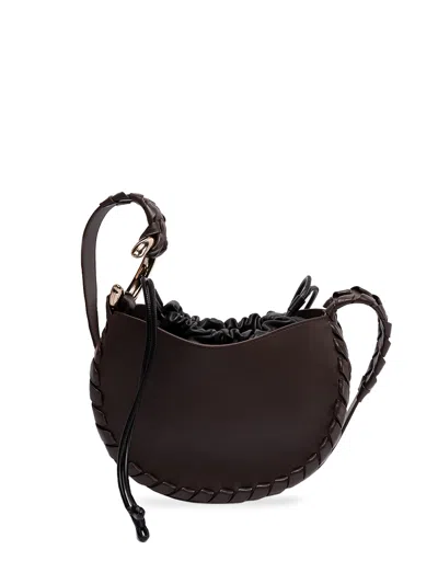 Chloé Structured Leather Shoulder Bag With Braided Detailing