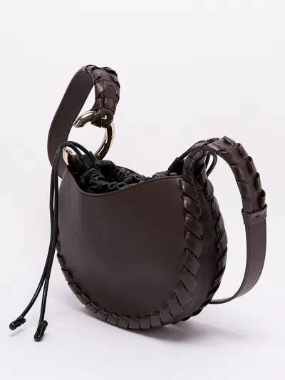 Chloé Structured Leather Shoulder Bag With Braided Detailing