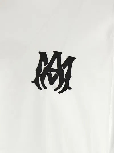 Amiri White Crewneck T-shirt With Logo Print On The Front And Logo Lettering On The Rear