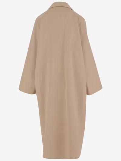 By Malene Birger Campaign Trench Coat In Stretch Cotton In Neutral