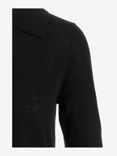 By Malene Birger Wool Blend Dicot Shirt In Black