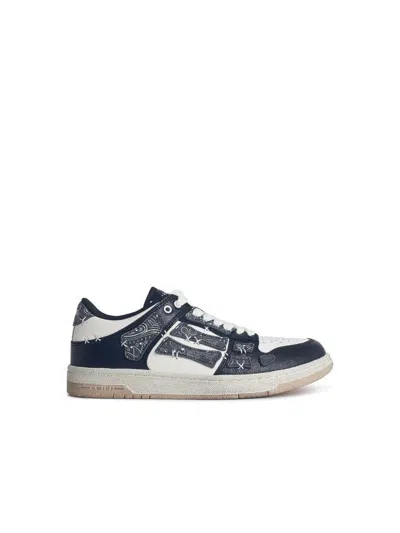 Amiri Skel Top Black Low Top Sneakers With Logo Patch On The Tongue And Logo Lettering On The Heel In Leat In Black