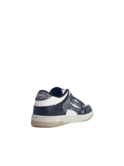 Amiri Skel Top Black Low Top Sneakers With Logo Patch On The Tongue And Logo Lettering On The Heel In Leat In Black