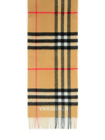 Burberry Beige Cashmere Mu Giant Scarf In Brown