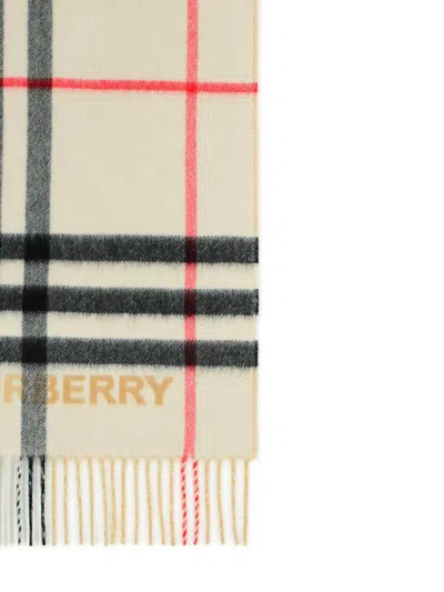 Burberry Beige Cashmere Mu Giant Scarf In Brown
