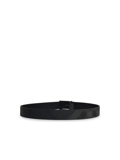 Burberry Louis 35 Black Polyurethane Blend Belt In Black