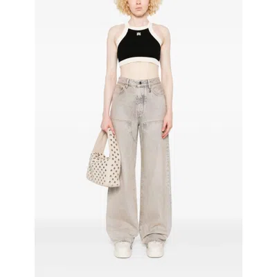 Amiri Cropped Tank Top Embroidered Logo In Black
