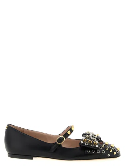 Valentino Garavani Leather Ballerinas With Stud Detailing
