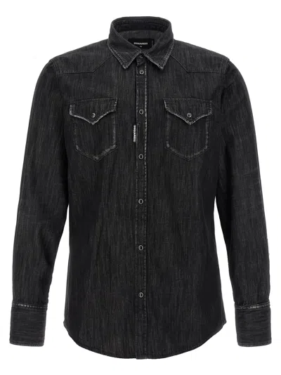 Dsquared2 Collared Shirt With Pockets And Long Sleeves In Multi