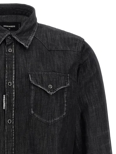 Dsquared2 Collared Shirt With Pockets And Long Sleeves In Multi