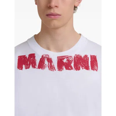 Marni Logo T-shirt In White