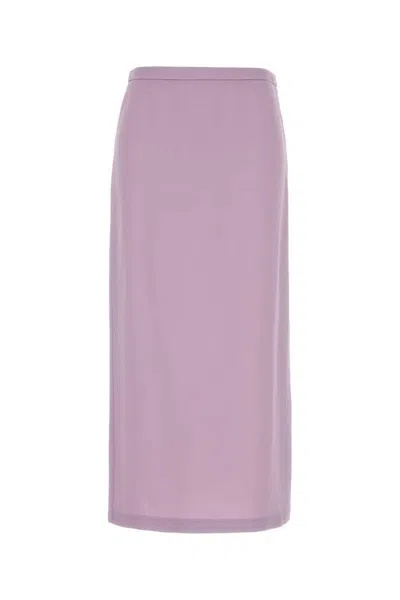 Gucci Women Lilac Crepe Skirt