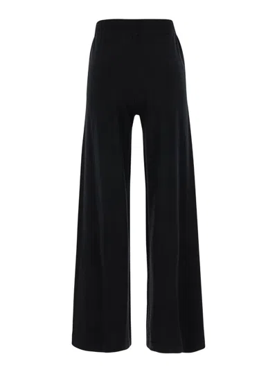 P.a.r.o.s.h Black Relaxed Pants With Drawstring In Fabric Woman