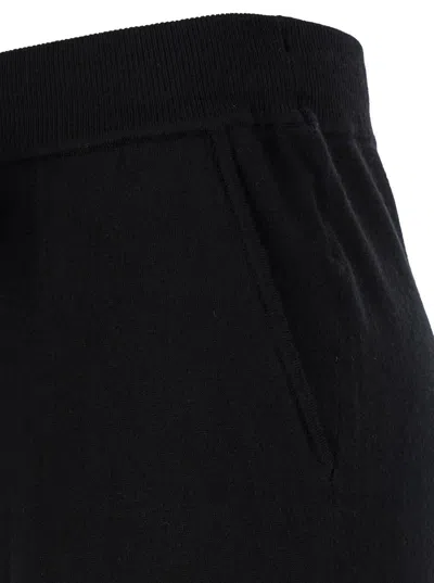 P.a.r.o.s.h Black Relaxed Pants With Drawstring In Fabric Woman