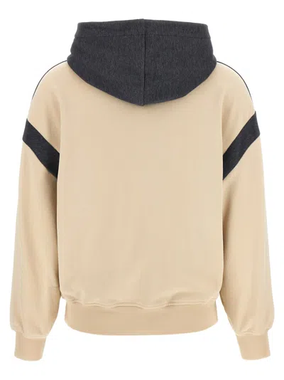 Brunello Cucinelli Beige Front Zip Hoodie