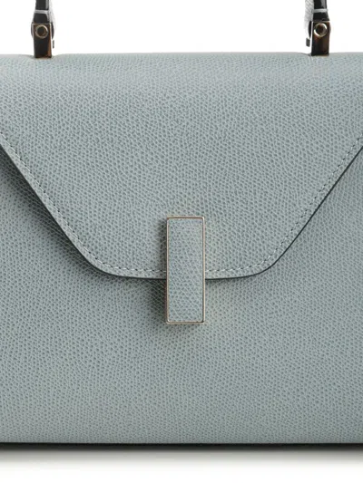 Valextra Micro Crossbody Bag In Premium Calf Leather In Gray