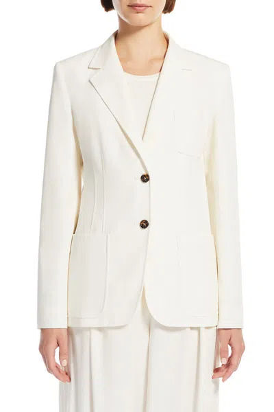 Max Mara Fitted Cotton Blazer In Gold