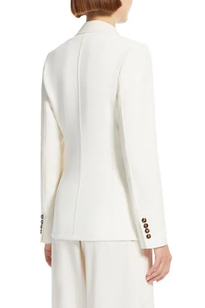 Max Mara Fitted Cotton Blazer In Gold