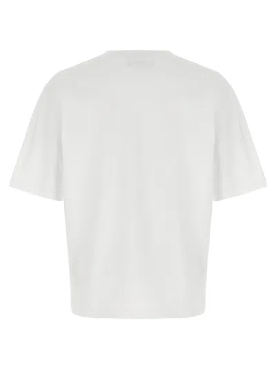 Dsquared2 Loose Fit White Cotton Jersey T-shirt With Vintage-effect Logo In White
