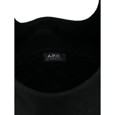 Apc A.p.c. Black Canvas Ninon Shopping Bag