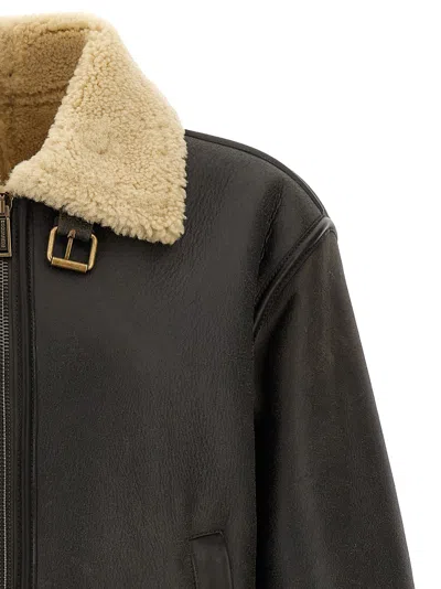 Dsquared2 Men Aviator Jacket In Black