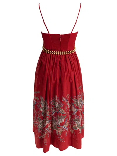 Zimmermann Rhiannon Belted Paisley-print Cotton-voile Midi Dress
