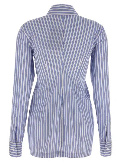Attico Striped Shirt With Cuffed Long Sleeves