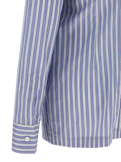 Attico Striped Shirt With Cuffed Long Sleeves