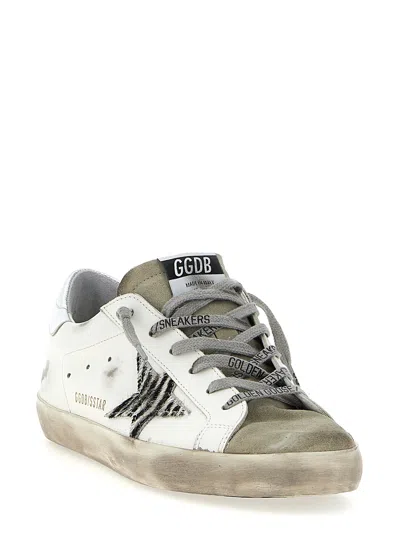 Golden Goose Deluxe Brand White Leather Super Star Classic Sneakers In White