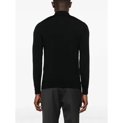 Tom Ford Men Fine Gauge Pure Wool Ls Polo In Black