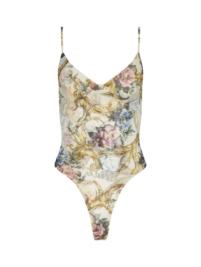 L Agence Elowen Underwire Bodysuit In Green