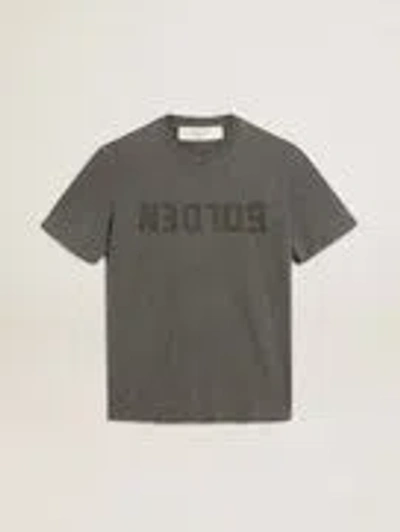 Golden Goose Golden Regular T-shirt Men In Gray