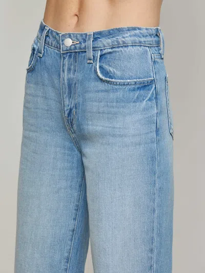 L Agence June Cropped Stovepipe Jean In Green
