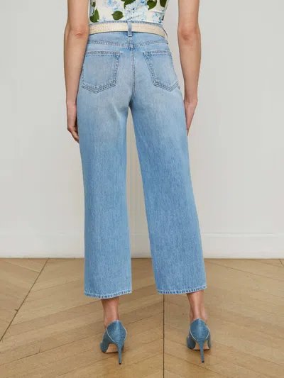 L Agence June Cropped Stovepipe Jean In Green