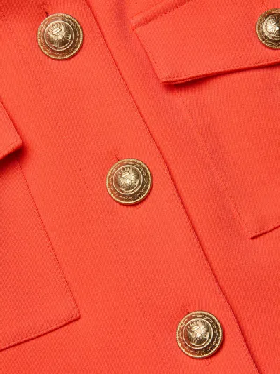 L Agence Kumi Cropped Jacket In Orange