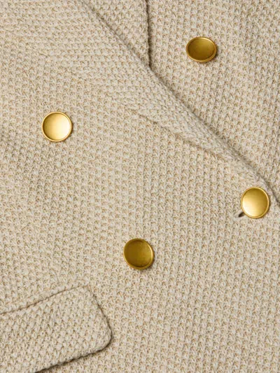 L Agence Riva Oversized Knit Blazer In Neutral