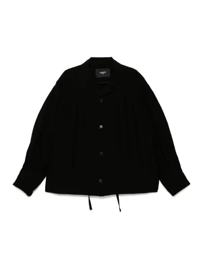 Songzio Polydart Collared Jacket In Black
